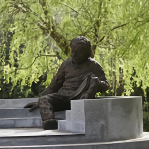Albert Einstein's Sculpture in the Academy's Building