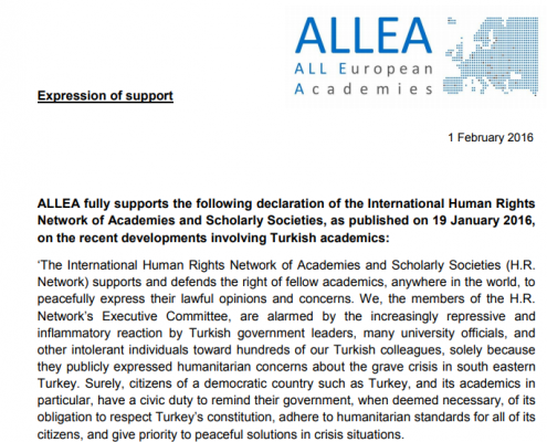 ALLEA Turkish Academics